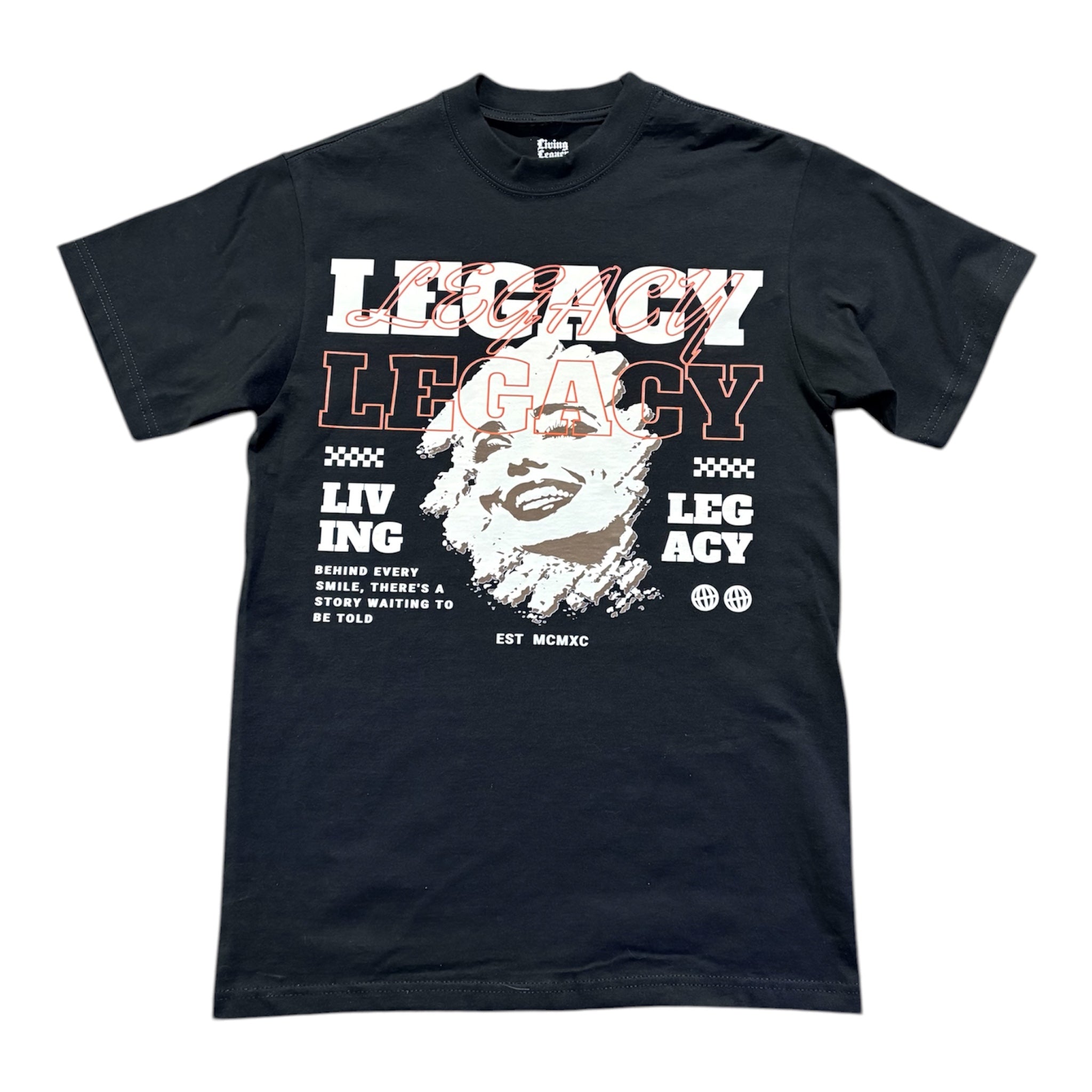 LIVING LEGACY “BEHIND THE SMILE” BLACK T-SHIRT